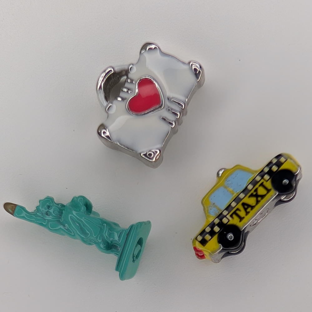 Origami Owl Charm Set - Red, Yellow, Teal